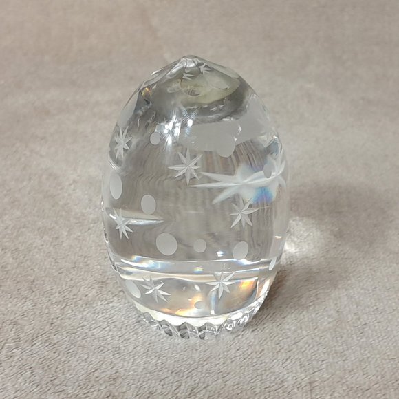 Sullivans Crystal Egg Paperweight New Life Collection Poland 2 Cor 5:17 With Box - Picture 3 of 12